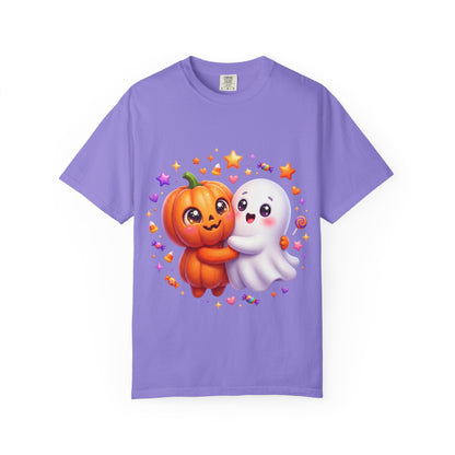 Halloween Pumpkin & Ghost T-Shirt — Cute Spooky Friends Graphic Tee