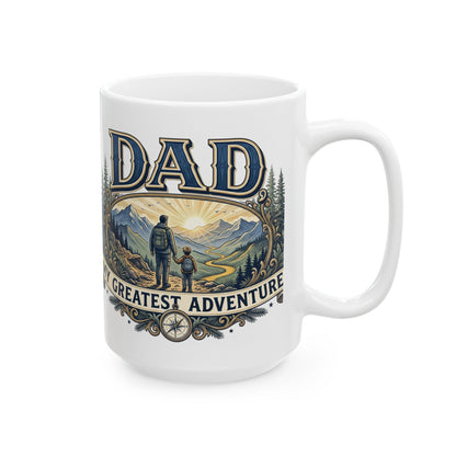 Adventure Awaits Mountain Forest Ceramic Mug