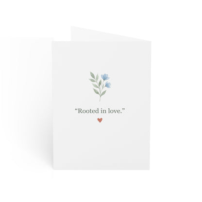 Grandpa Greeting Card – “Your Love Helps My Heart Grow” Floral Appreciation Card