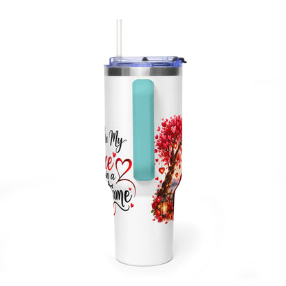 40oz Love-Themed Thermal Tumbler with Handle
