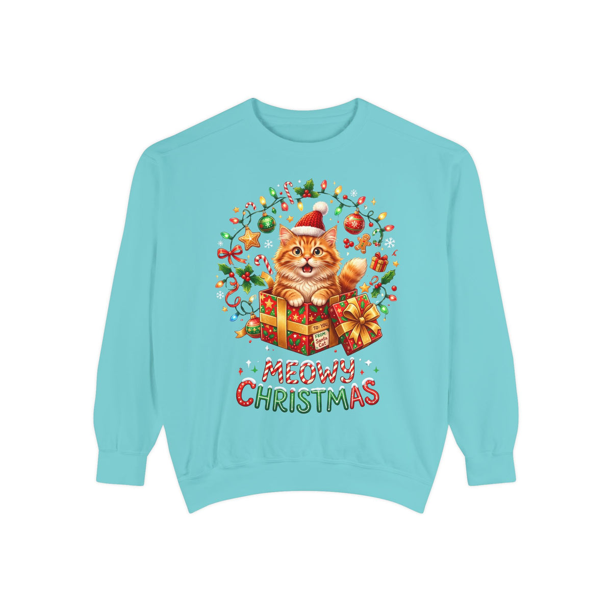Meowy Christmas Cat Sweatshirt