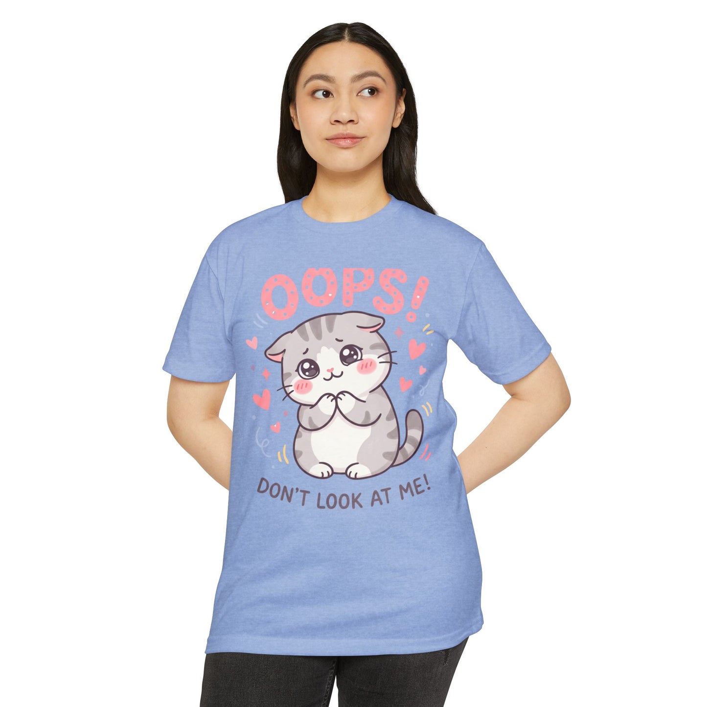 Oops! Cute Kitty Graphic T-Shirt — Adorable Cat Tee for Cat Lovers