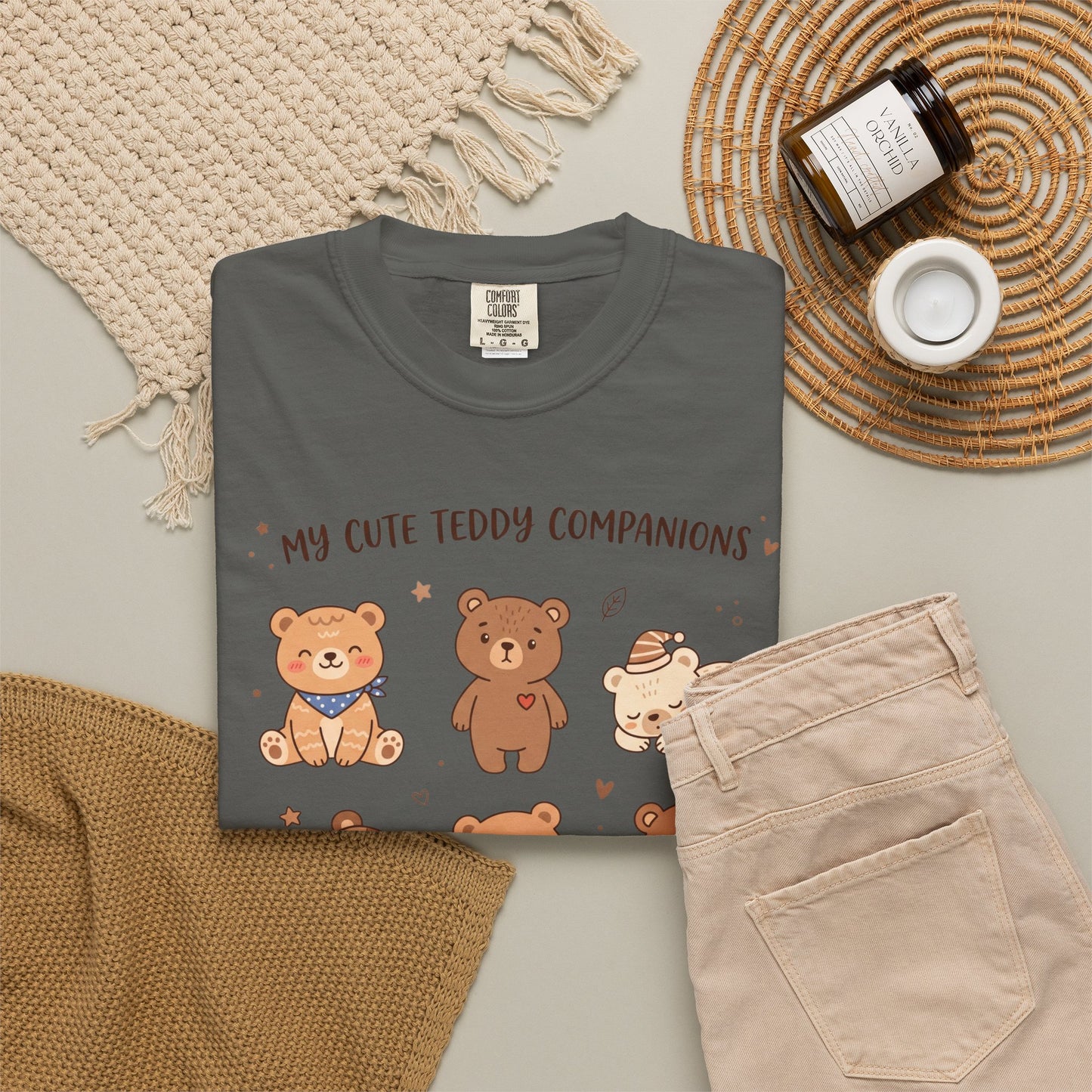T-Shirt — Cute Teddy Companions Graphic Tee ("My Cute Teddy Companions — Little Warm & Cozy Friends")