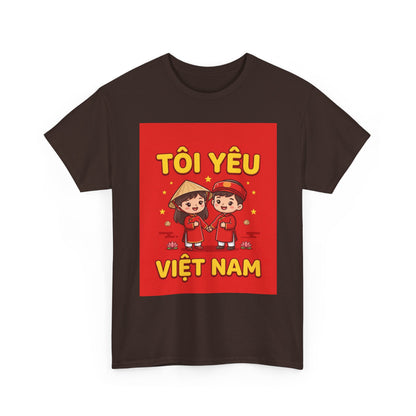 T-Shirt - "Tôi Yêu Việt Nam" Cute Couple Vietnam Pride Tee