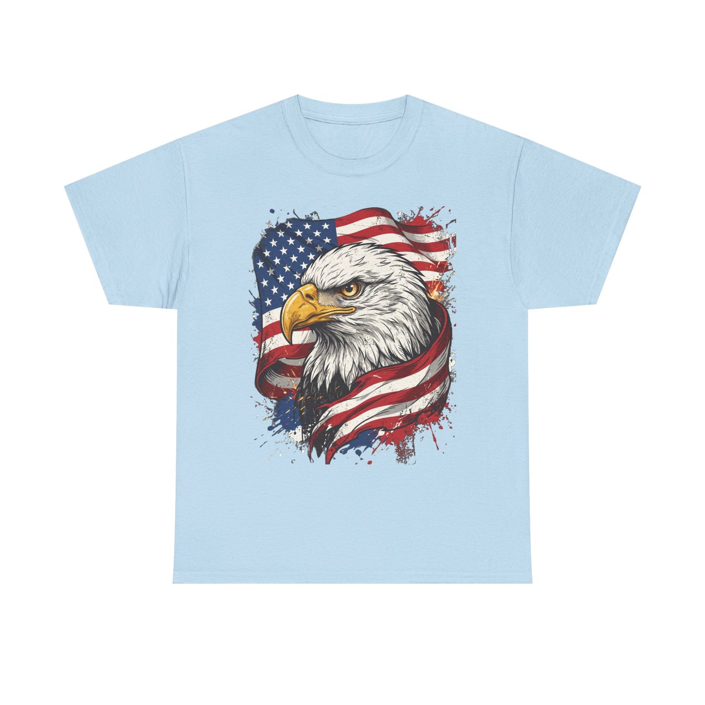 Patriotic Eagle T-Shirt — American Flag Bald Eagle Tee for 4th of July