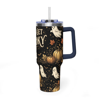 Let’s Get Spooky Halloween Ghosts 40oz Tumbler