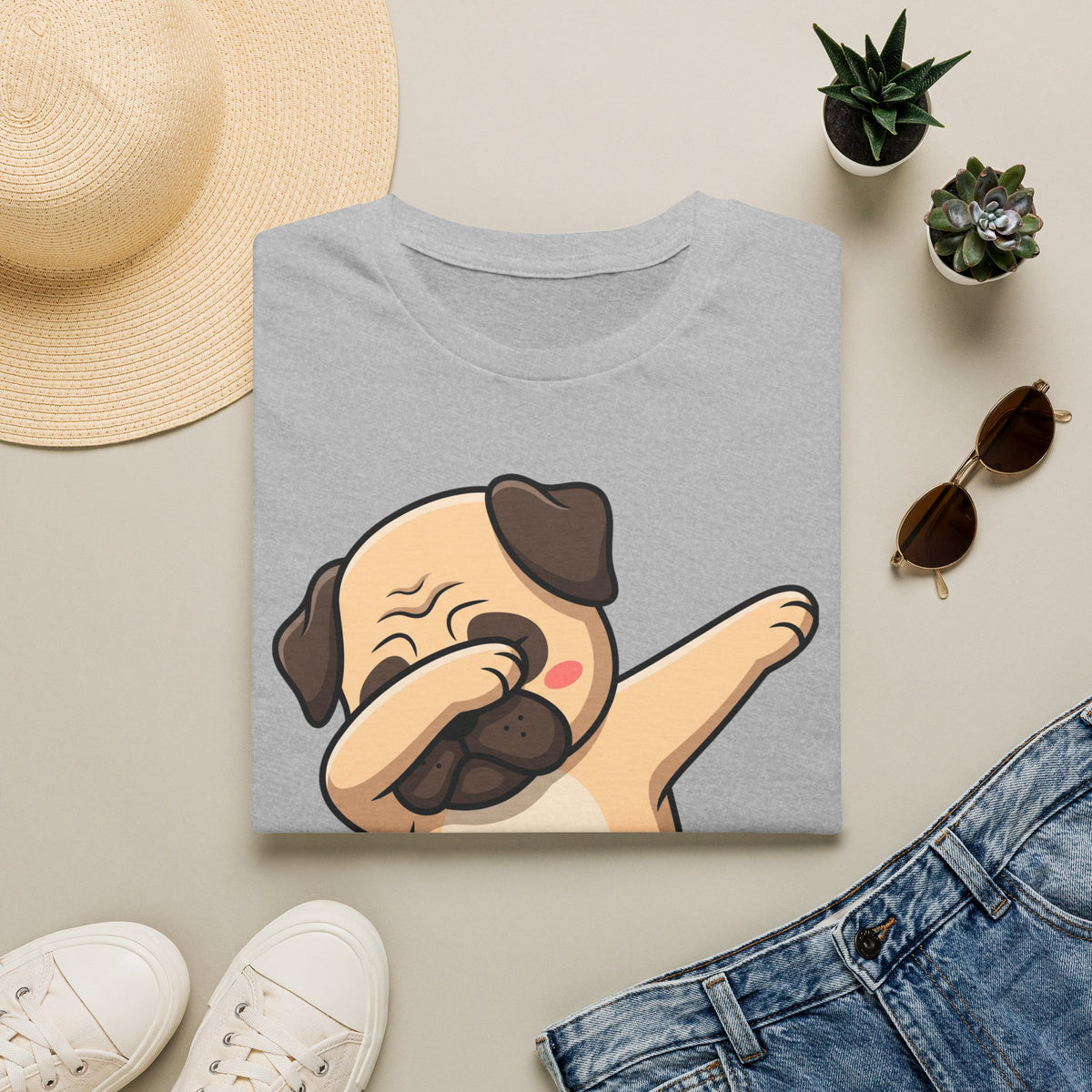 Dabbing Pug T-Shirt — Cute Dab Dog Graphic Tee