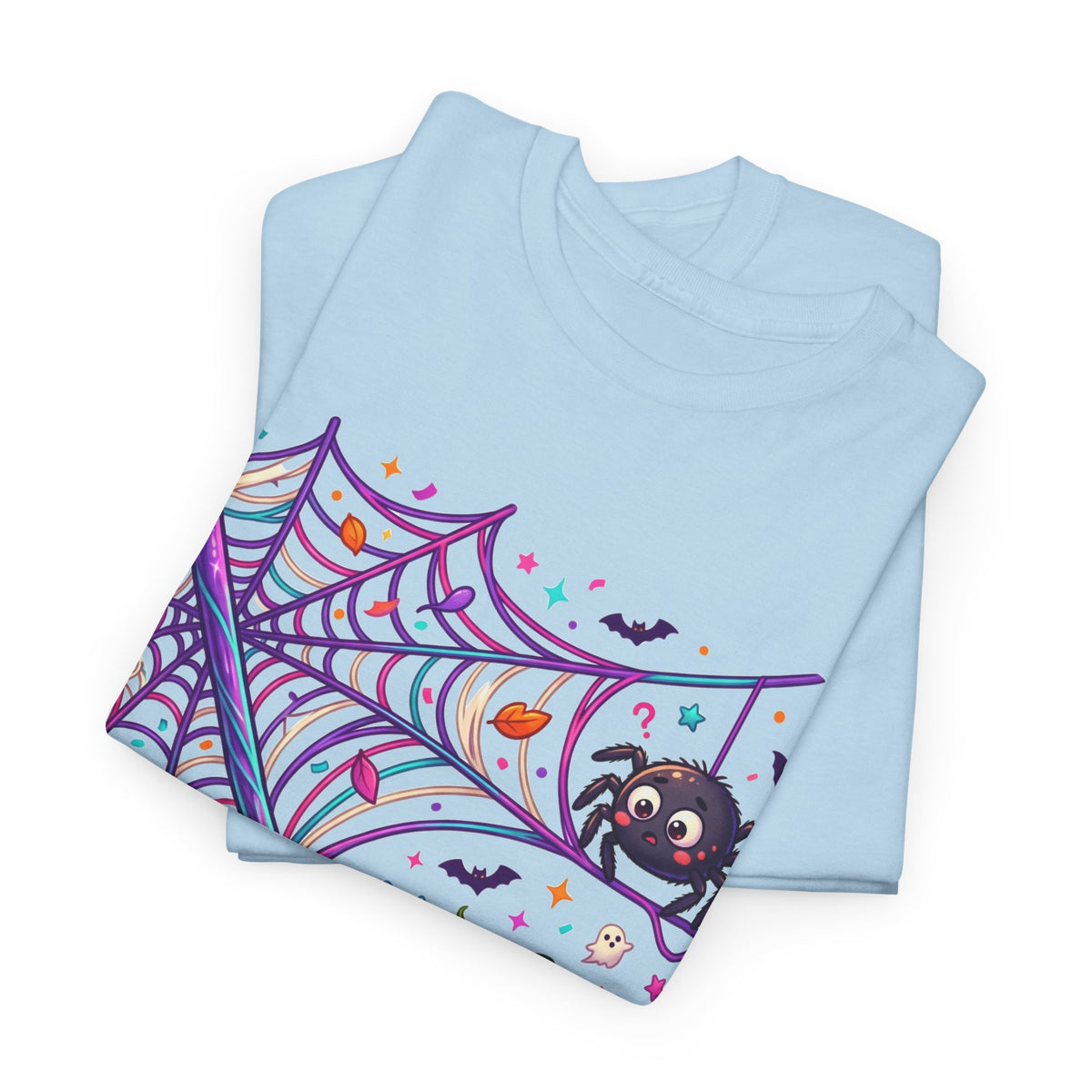 Pumpkin Spider Web Halloween T‑Shirt — Cute Spooky Pumpkin Cartoon Tee