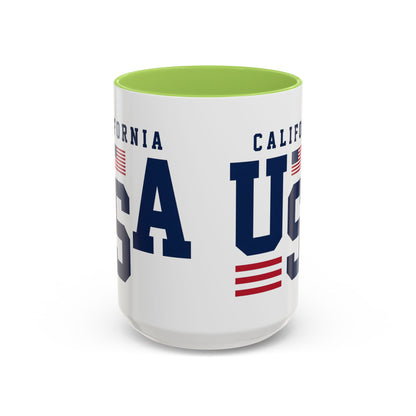 USA California Coffee Mug — Patriotic Accent 11/15oz