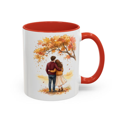 Autumn Couple Under Tree Coffee Mug