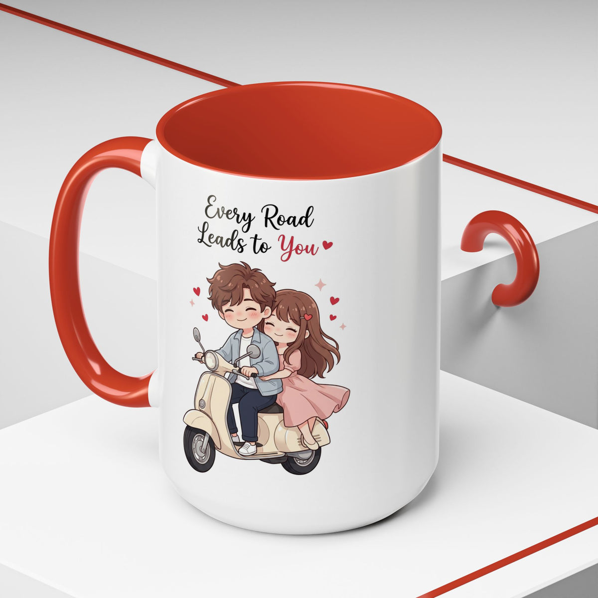 Every Road Leads to You Romantic Couple Coffee Mug