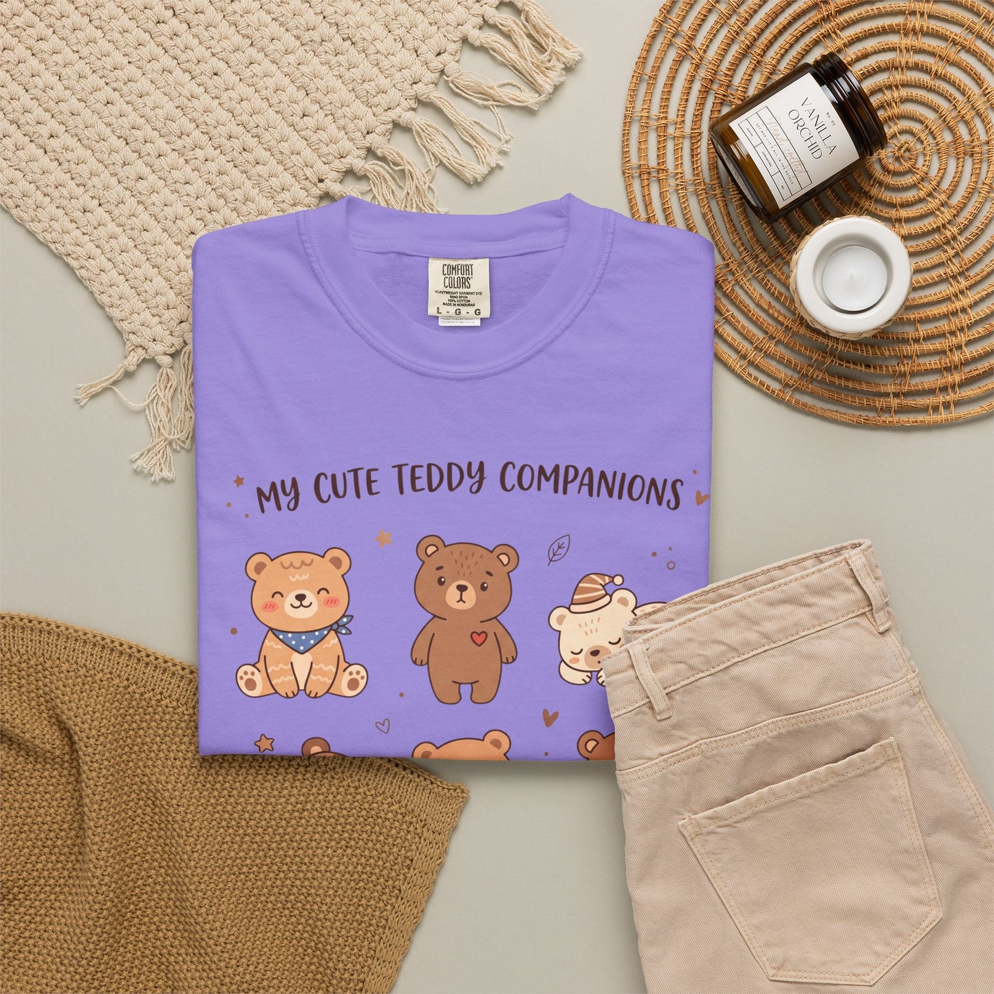 T-Shirt — Cute Teddy Companions Graphic Tee ("My Cute Teddy Companions — Little Warm & Cozy Friends")