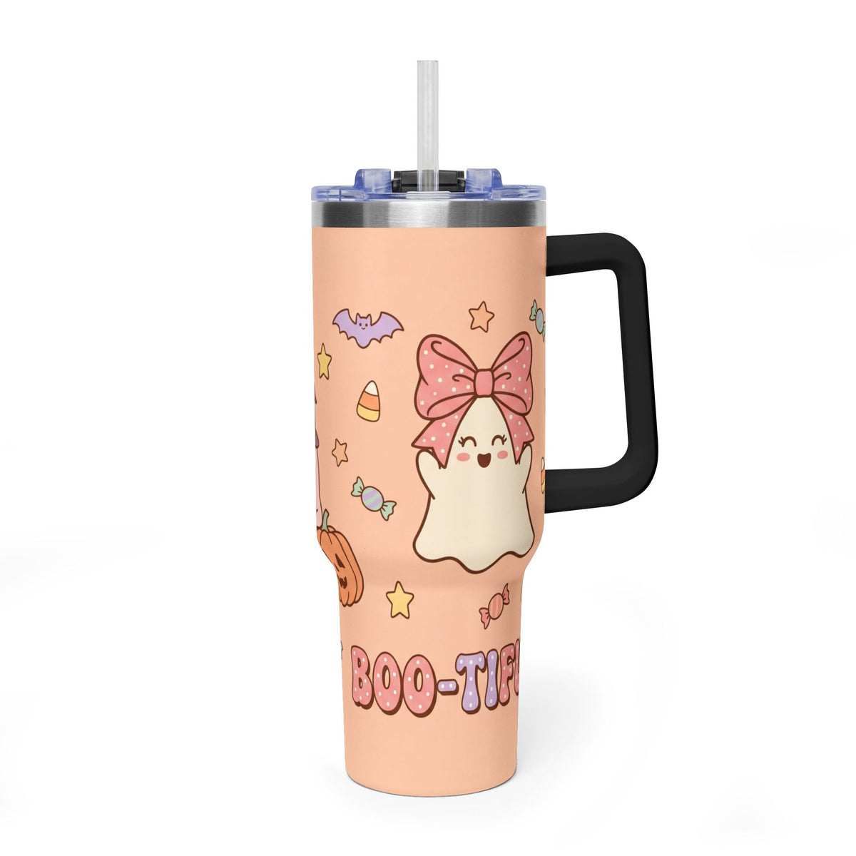 40oz Halloween Ghosts & Pumpkins Thermal Tumbler