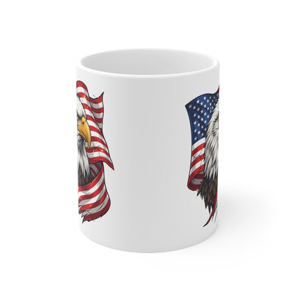 American Eagle Flag Coffee Mug — Patriotic 11oz & 15oz Ceramic Mug