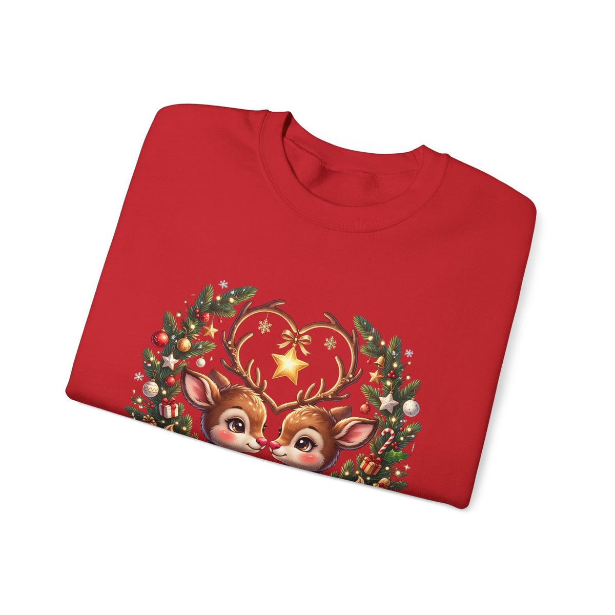 Reindeer In Love Sweatshirt – Cute Christmas Couple Deer Holiday Crewneck