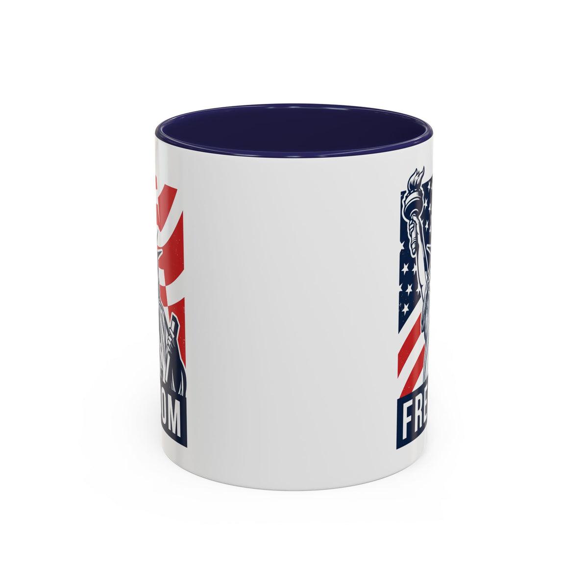 Freedom Statue Accent Coffee Mug — Patriotic Liberty 11/15oz