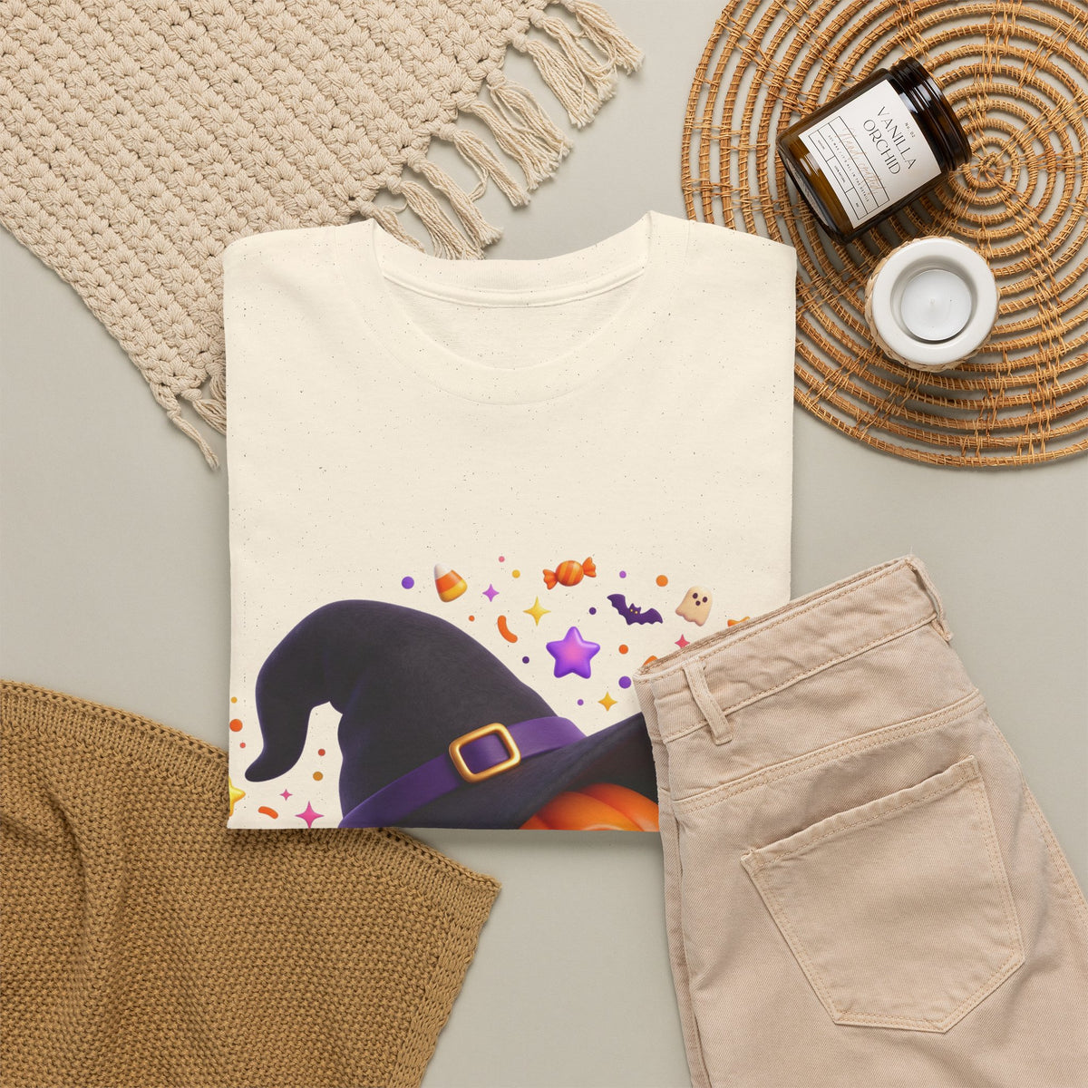 Pumpkin Witch T-Shirt — Cute Halloween Jack-o'-Lantern with Witch Hat