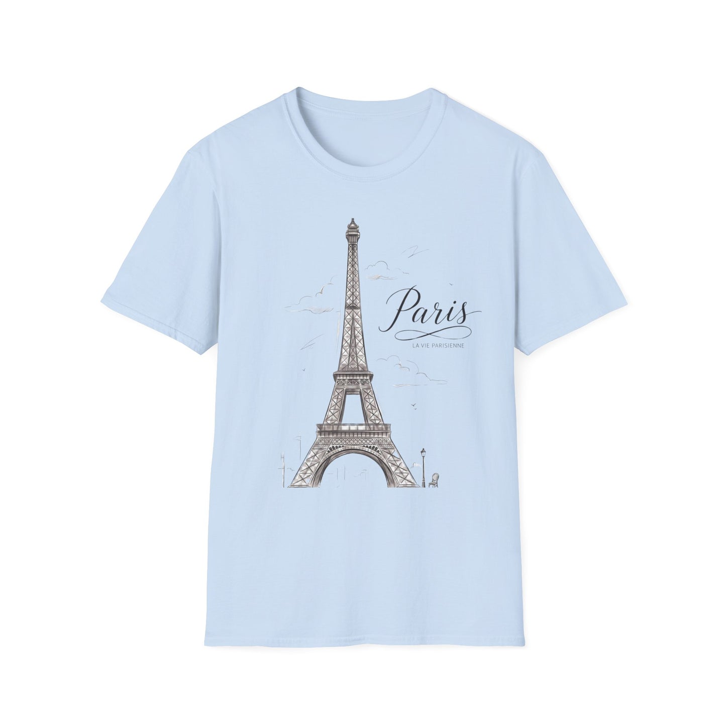 Paris Eiffel Tower T-Shirt — Vintage Sketch Travel Tee