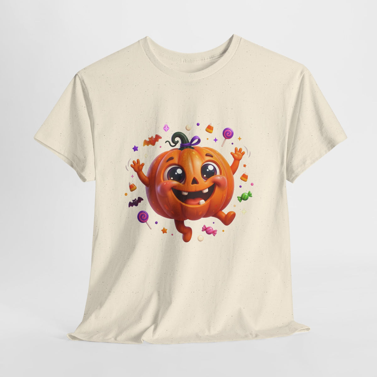 Halloween Pumpkin T‑Shirt — Happy Jack-O'-Lantern Candy Graphic Tee