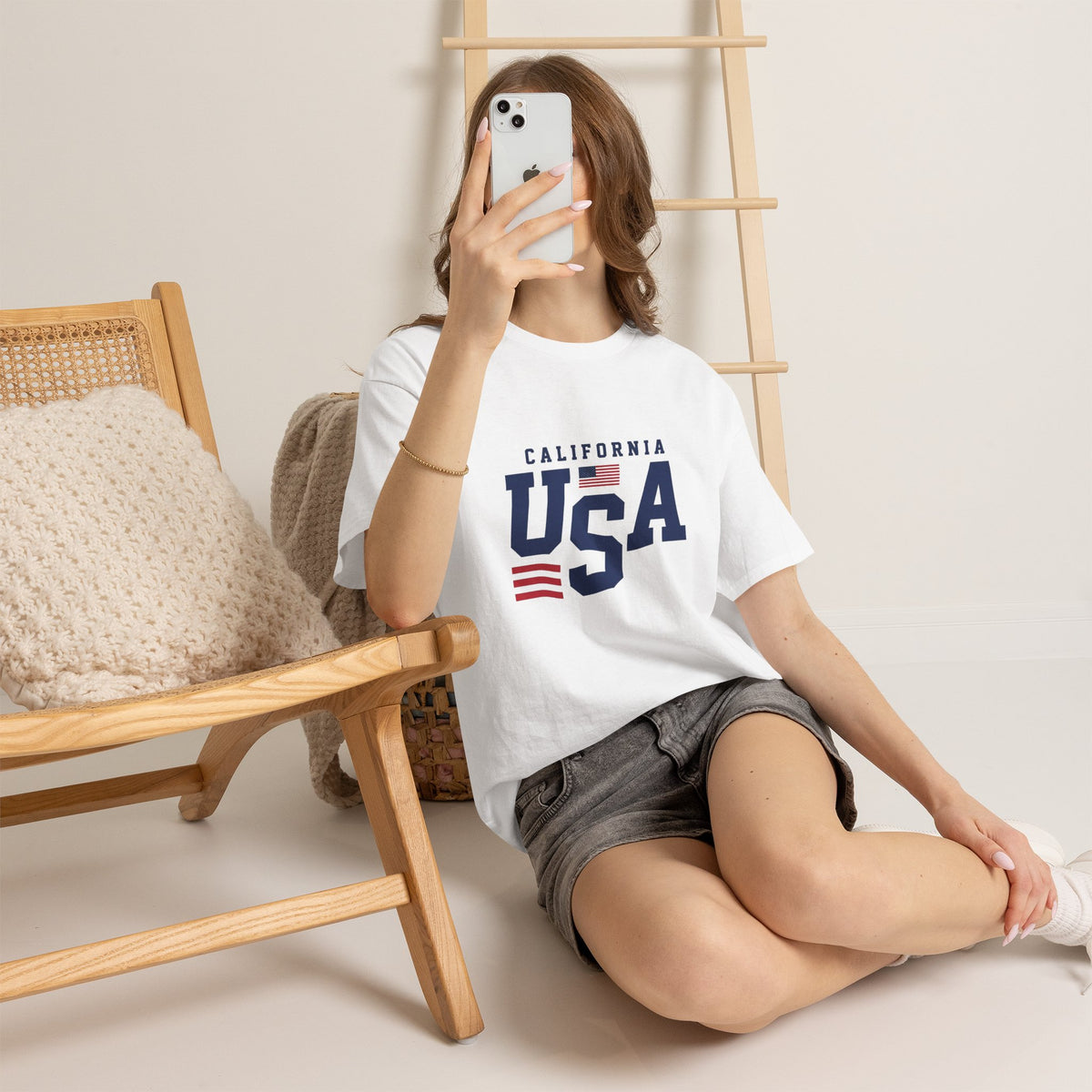 California USA Graphic Tee — Patriotic American Flag T‑Shirt