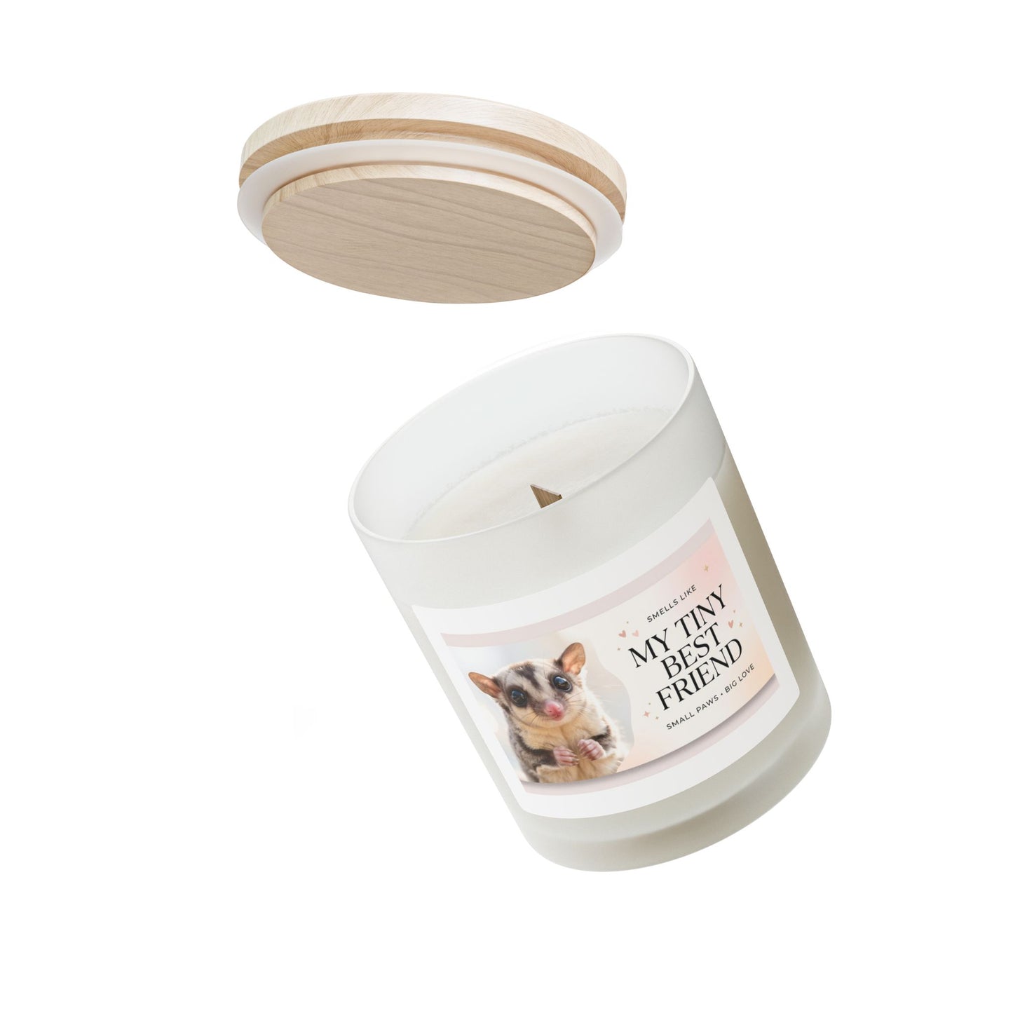 My Tiny Best Friend Frosted Glass Candle — 11oz Pet Lover Scented Candle