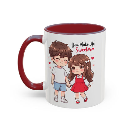 You Make Life Sweeter Couple Coffee Mug