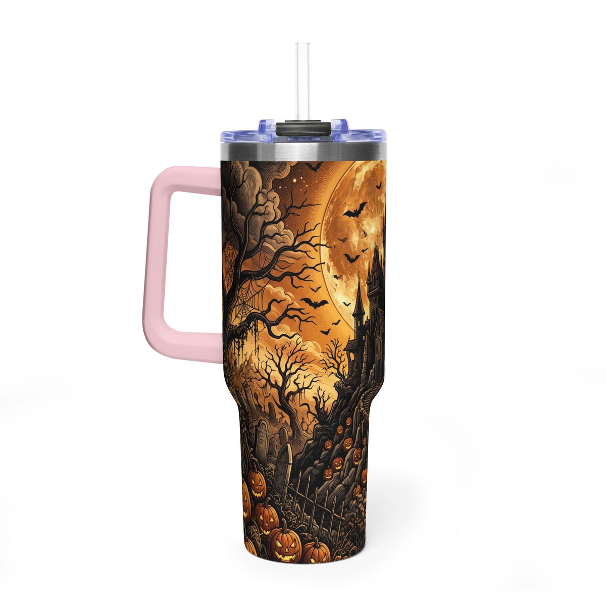 40oz Gothic Haunted Castle Halloween Tumbler