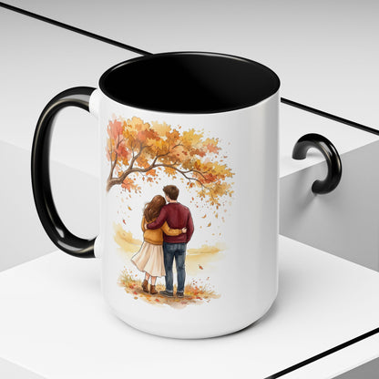 Autumn Couple Under Tree Coffee Mug
