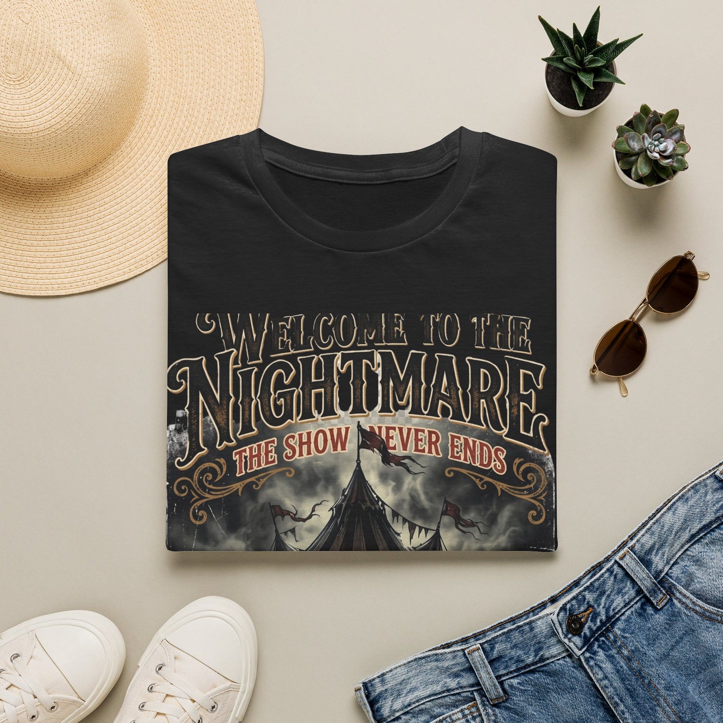 Welcome to the Nightmare T-Shirt — Horror Carnival Graphic Tee