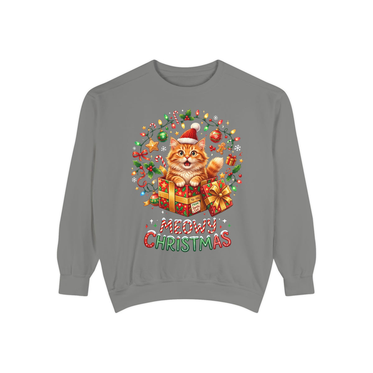 Meowy Christmas Cat Sweatshirt