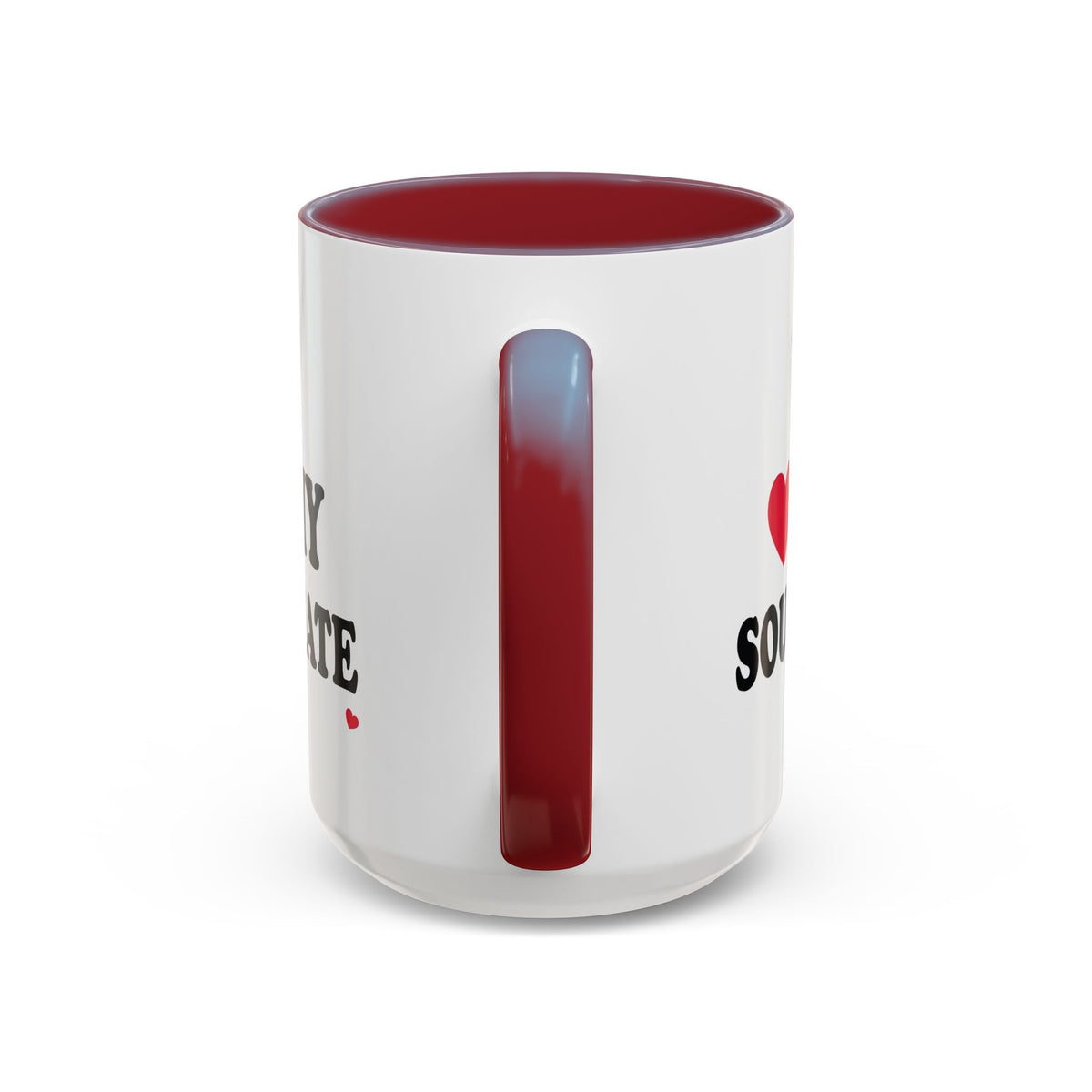 I Love My Soulmate Accent Coffee Mug