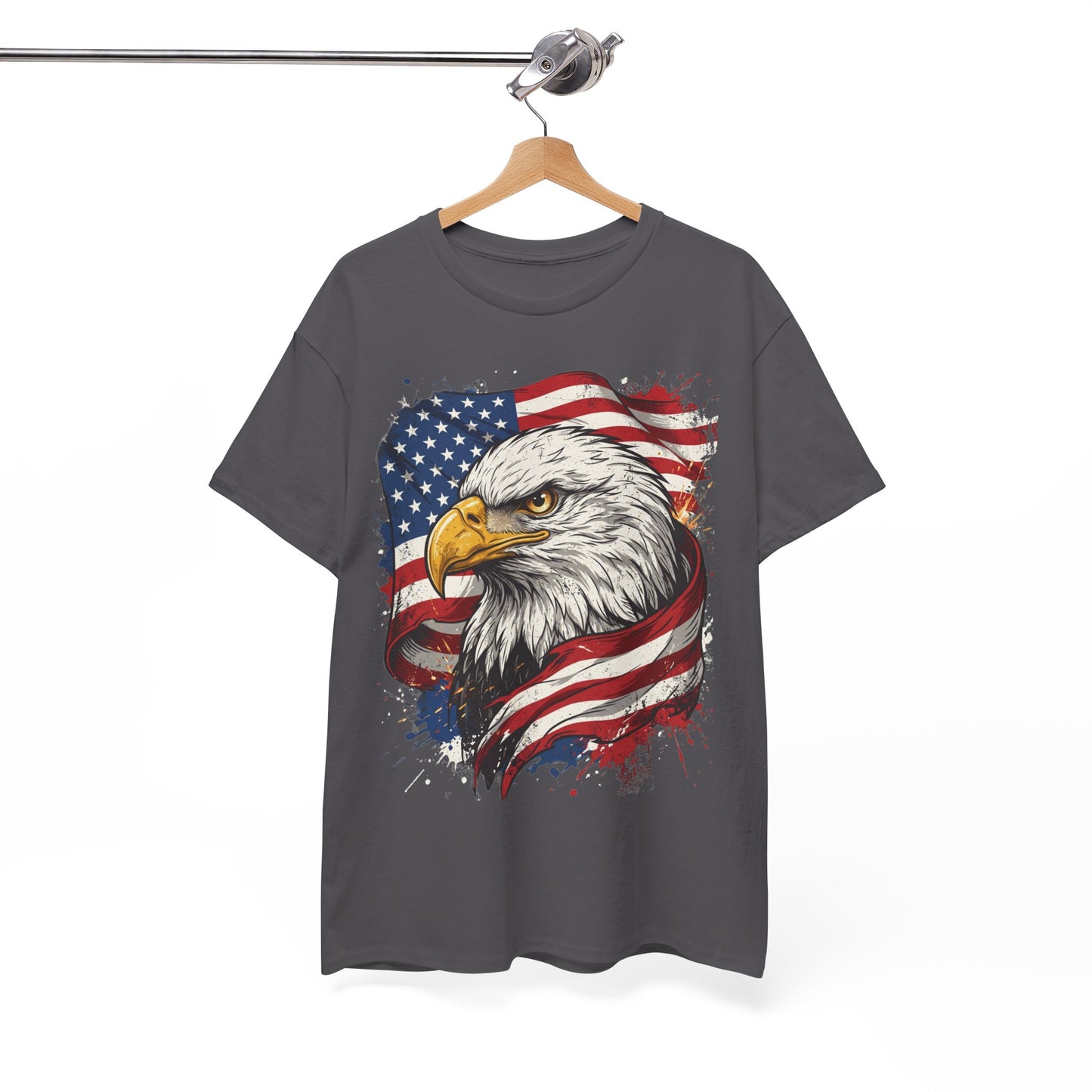 Patriotic Eagle T-Shirt — American Flag Bald Eagle Tee for 4th of July