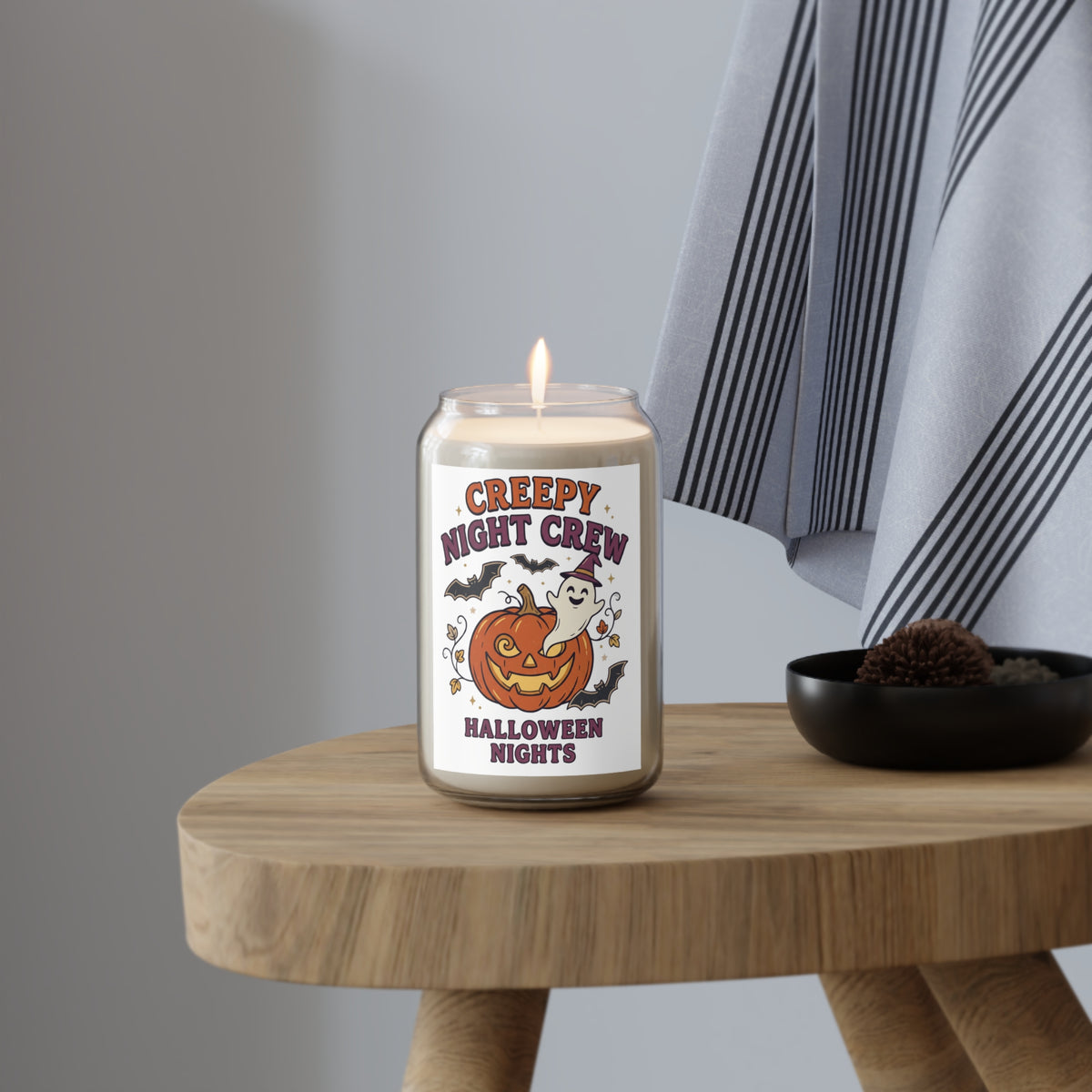 Halloween Nights Scented Soy Candle — "Creepy Night Crew" 13.75 oz