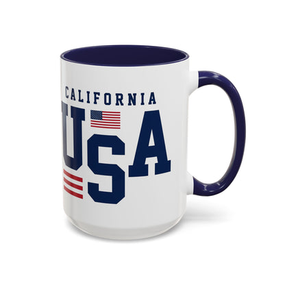 USA California Coffee Mug — Patriotic Accent 11/15oz