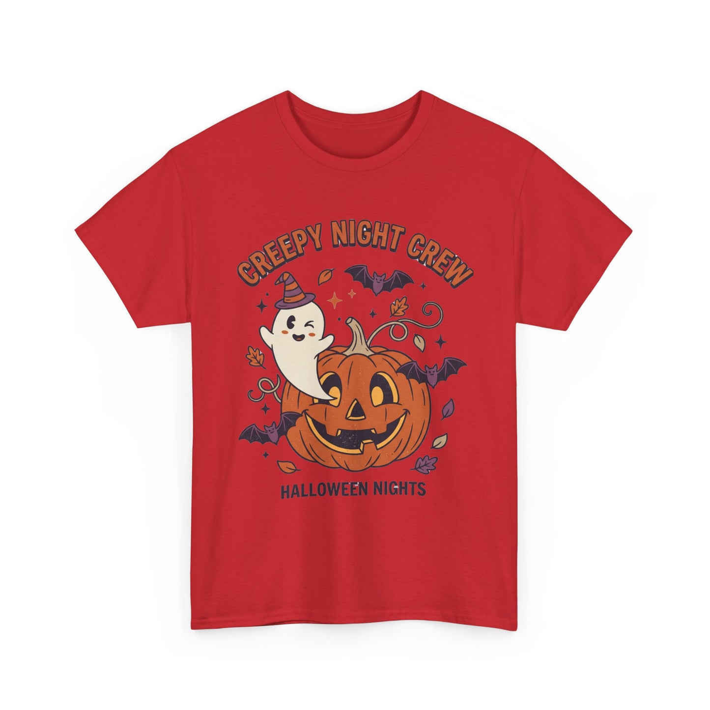 Halloween Nights T-Shirt — Creepy Night Crew Pumpkin & Ghost Tee
