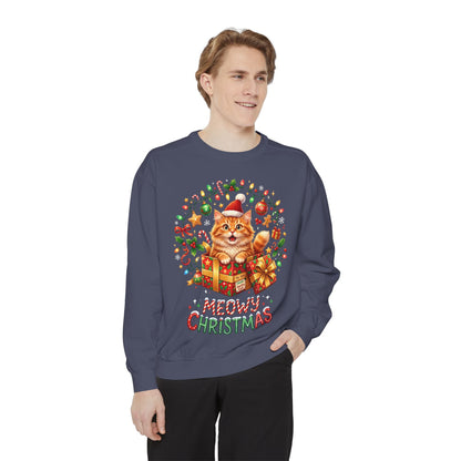 Meowy Christmas Cat Sweatshirt