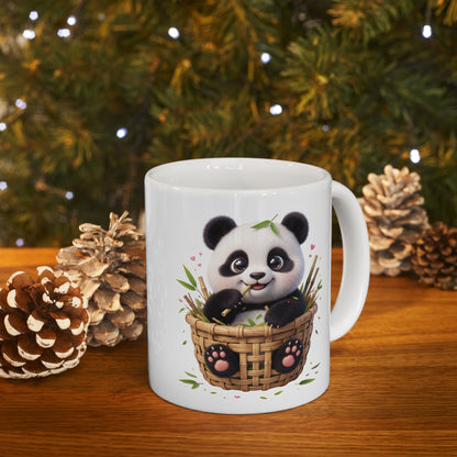 Whimsical Floral Animal Ceramic Mug