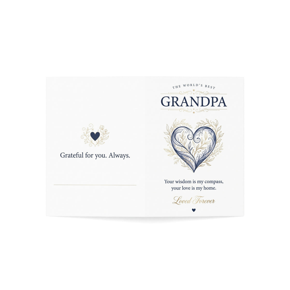 The World’s Best Grandpa Greeting Card – Grateful Love & Appreciation