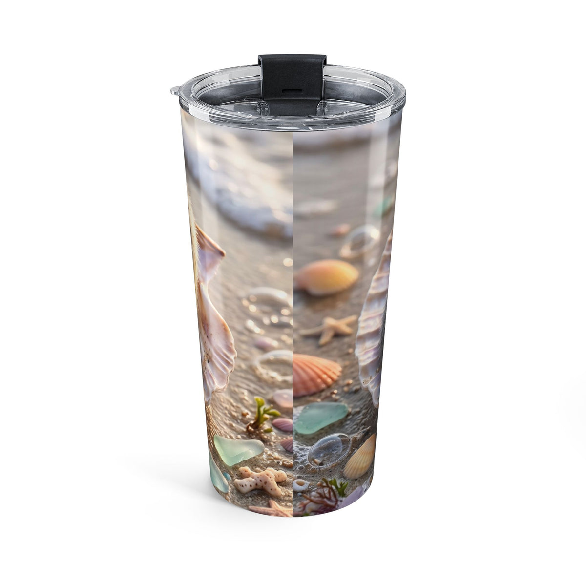 20oz Coastal Seashells and Starfish Beach Tumbler