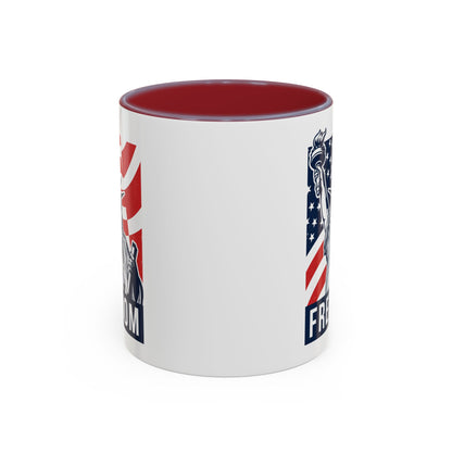 Freedom Statue Accent Coffee Mug — Patriotic Liberty 11/15oz