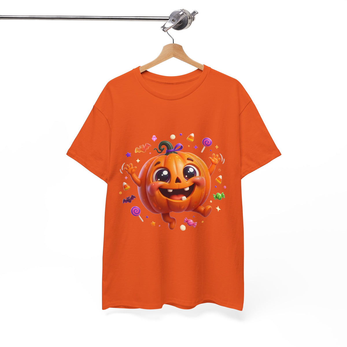 Halloween Pumpkin T‑Shirt — Happy Jack-O'-Lantern Candy Graphic Tee