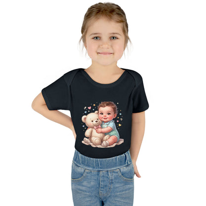 Cute Baby & Teddy Bodysuit – Infant Rib One-Piece