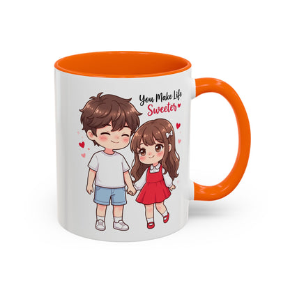 You Make Life Sweeter Couple Coffee Mug