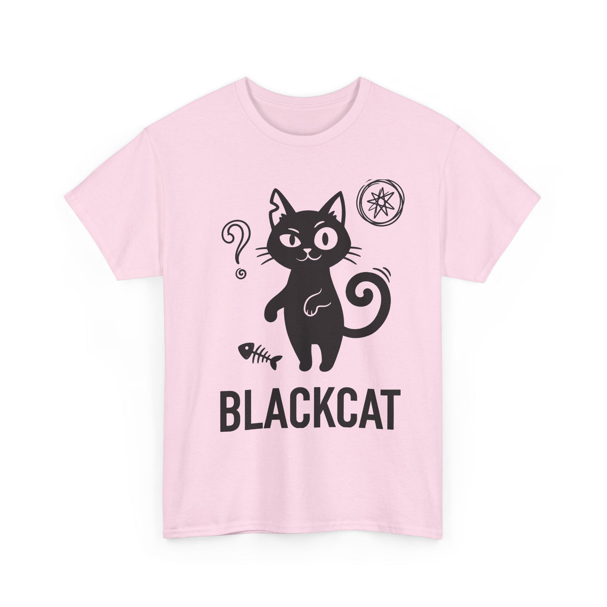 Black Cat Graphic Tee — Cute Cartoon Kitty T-Shirt