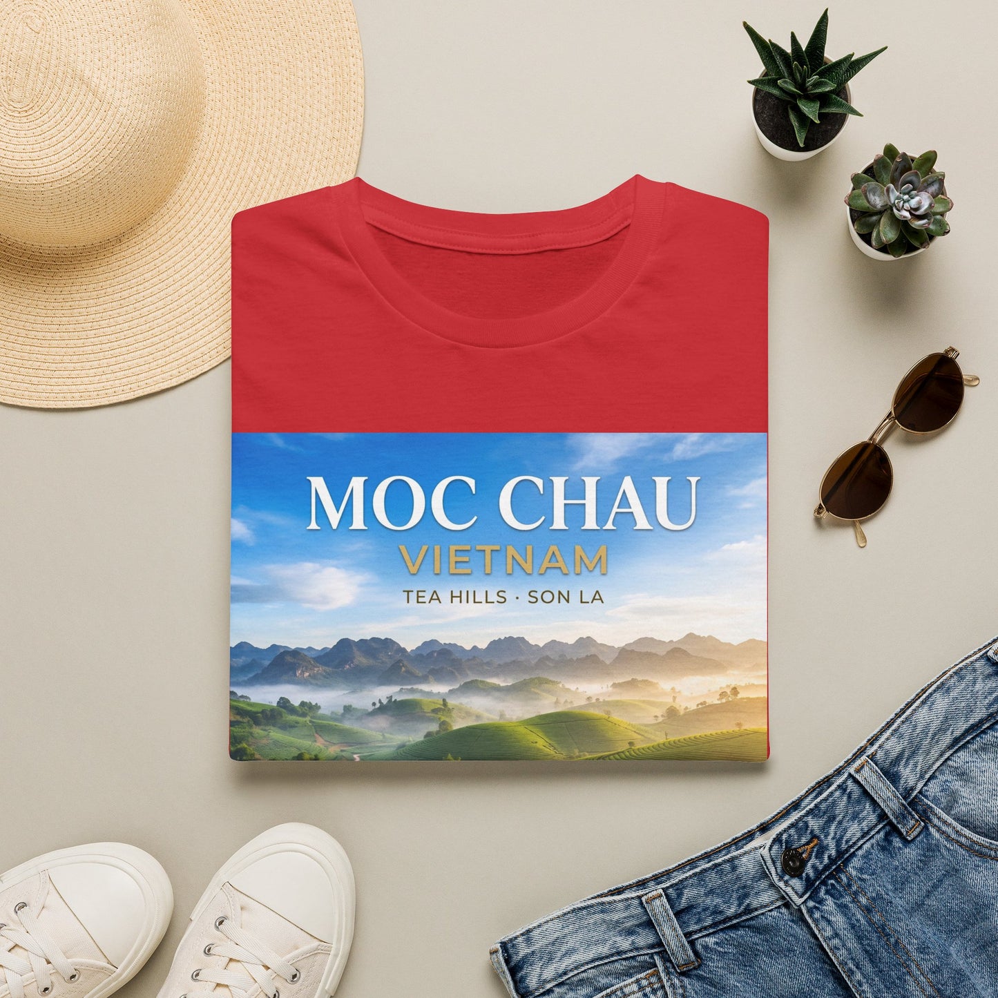 Moc Chau Vietnam Tee – Tea Hills of Son La Scenic Travel T-Shirt