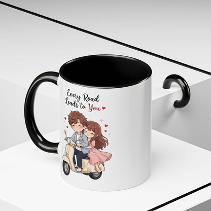 Every Road Leads to You Romantic Couple Coffee Mug
