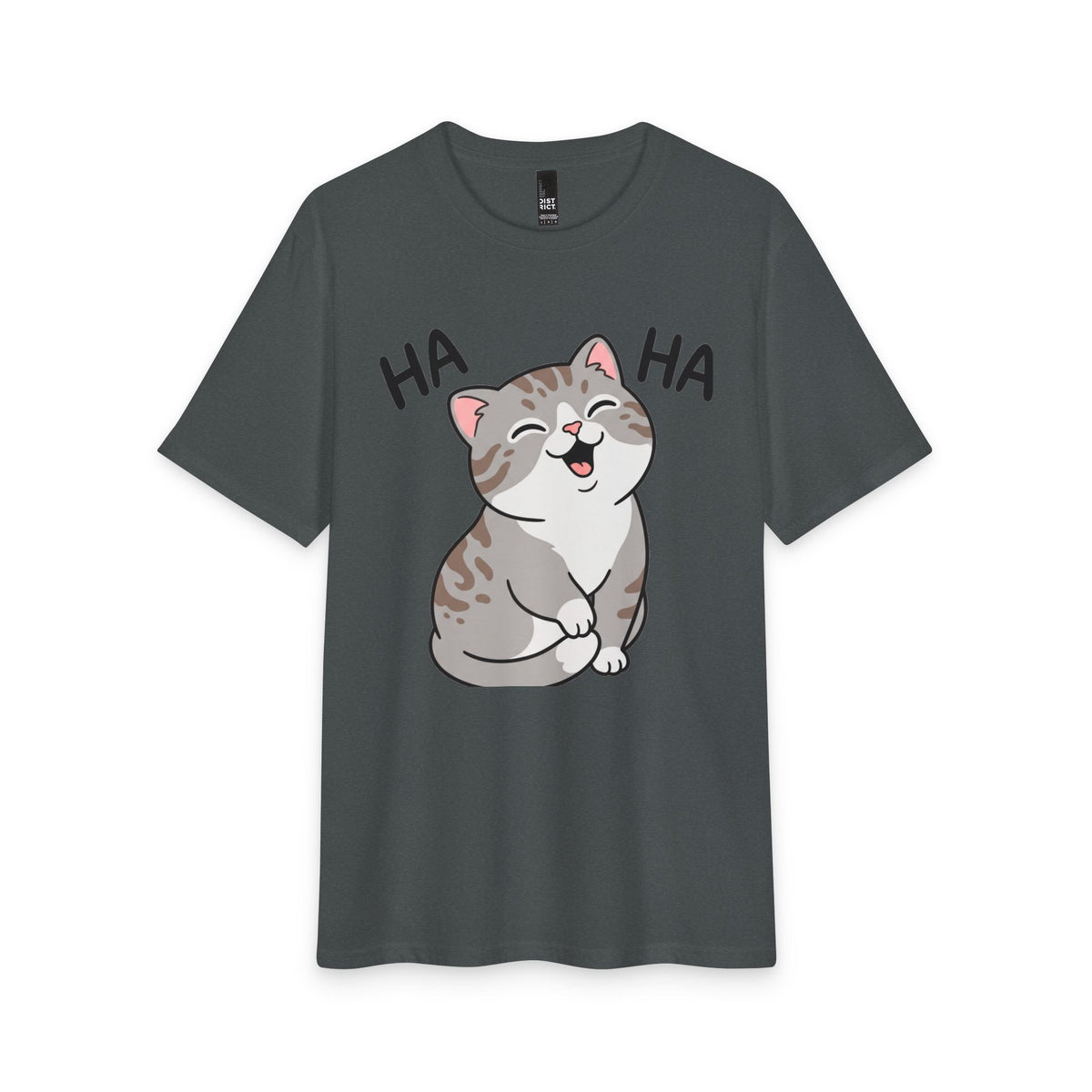 Laughing Cat T-Shirt — Cute 'HA HA' Graphic Tee