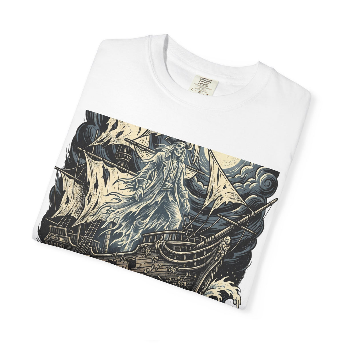 Sail Into Darkness Graphic T-Shirt — Gothic Pirate Skull Crew Tee