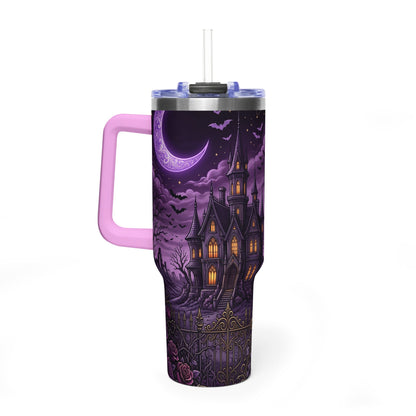 40oz Halloween Haunted Castle Thermal Tumbler