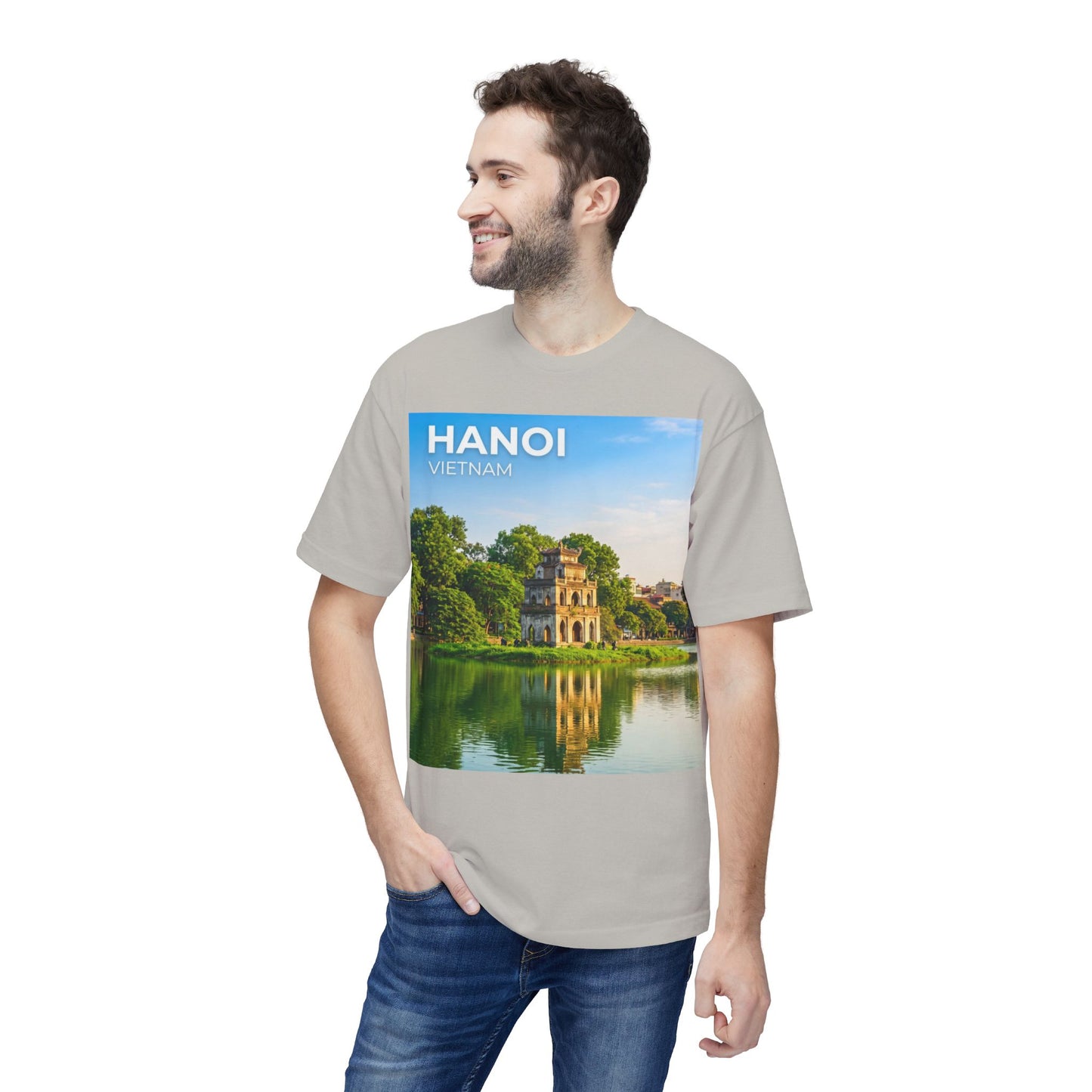 Hanoi Vietnam Travel T-Shirt – Hoan Kiem Lake Temple Photo Tee